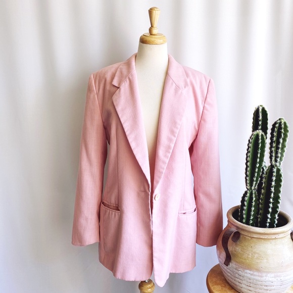 Vintage Jackets & Blazers - Vintage Pink Blazer